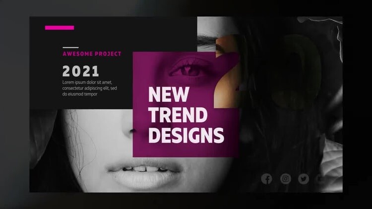 简洁时尚的设计宣传片素材库精选AE模板