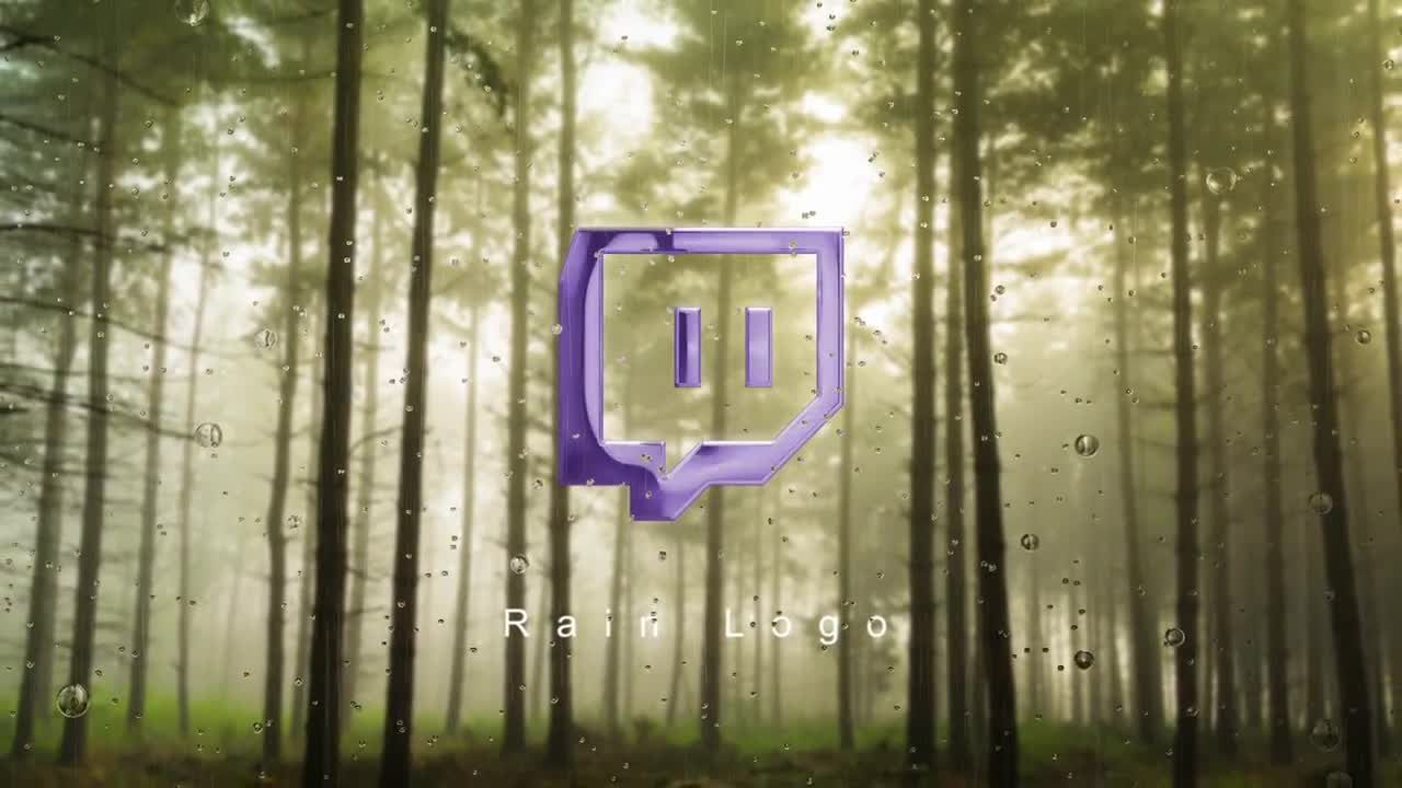 动态动画雨标志素材库精选AE模板