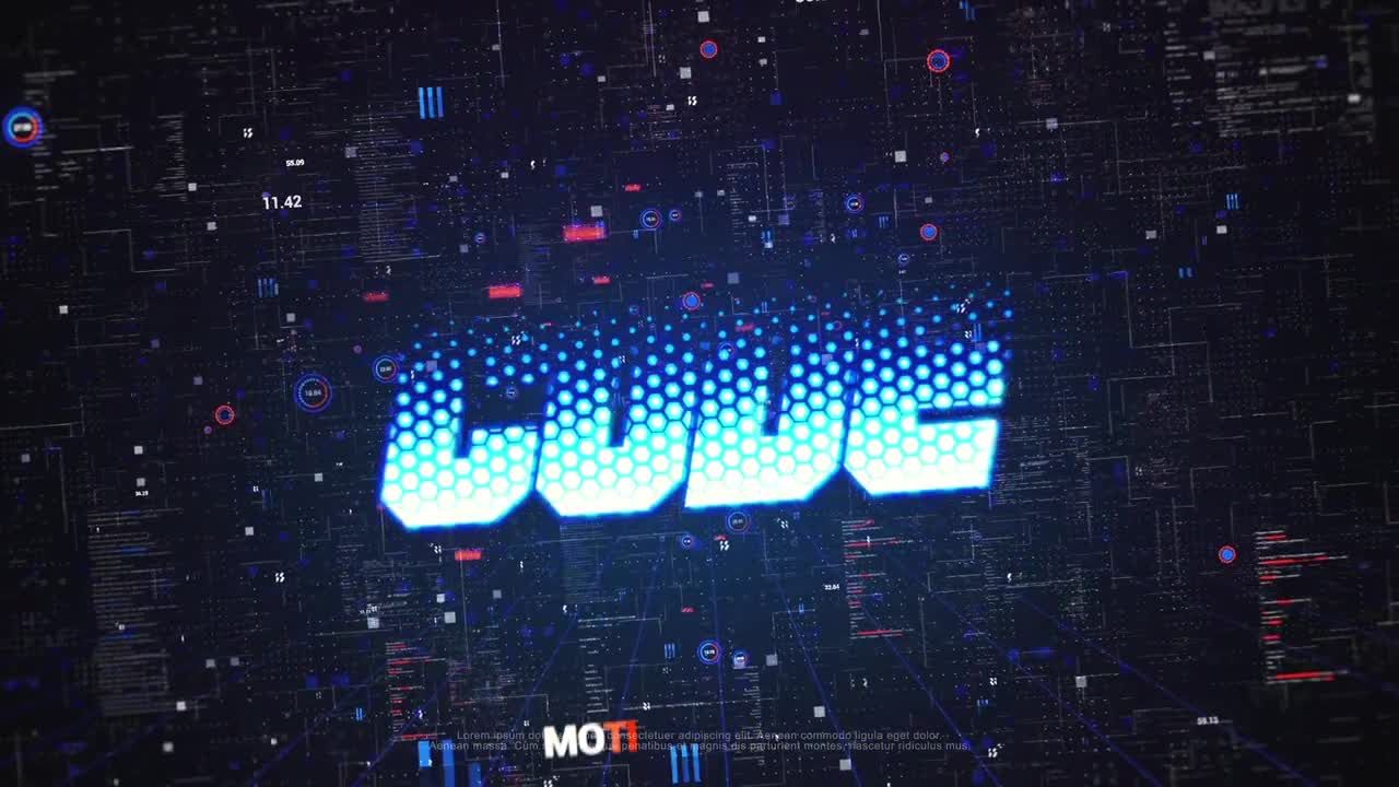 炫酷数字徽标显示素材库精选AE模板