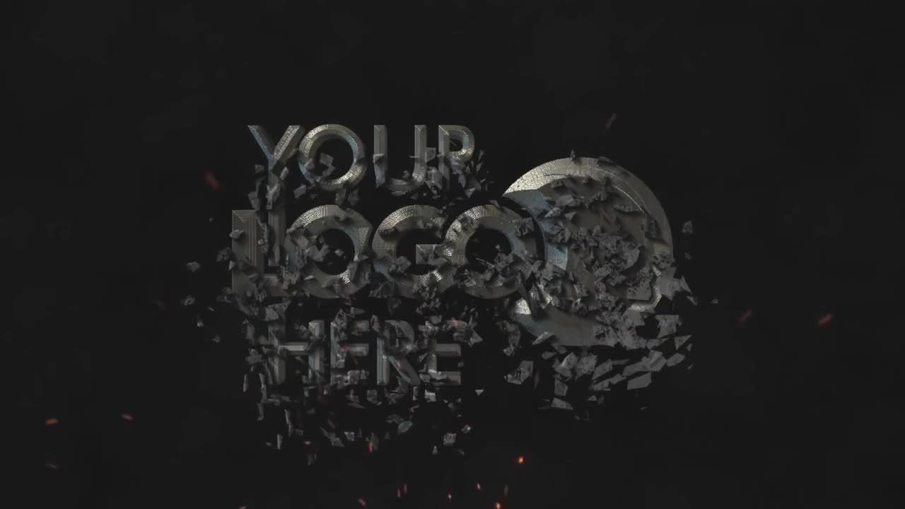 适用于电影LOGO文字粉碎汇聚动画特效片头素材库精选AE模板