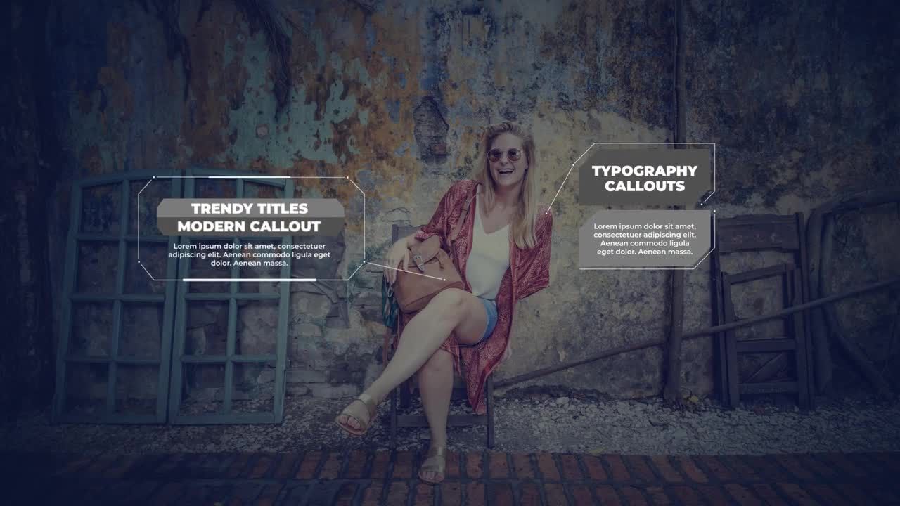 12个最新时尚标注标题素材库精选AE模板