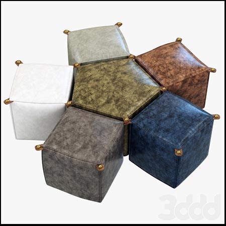 四边形和六边形的沙发凳素材之家精选3D模型