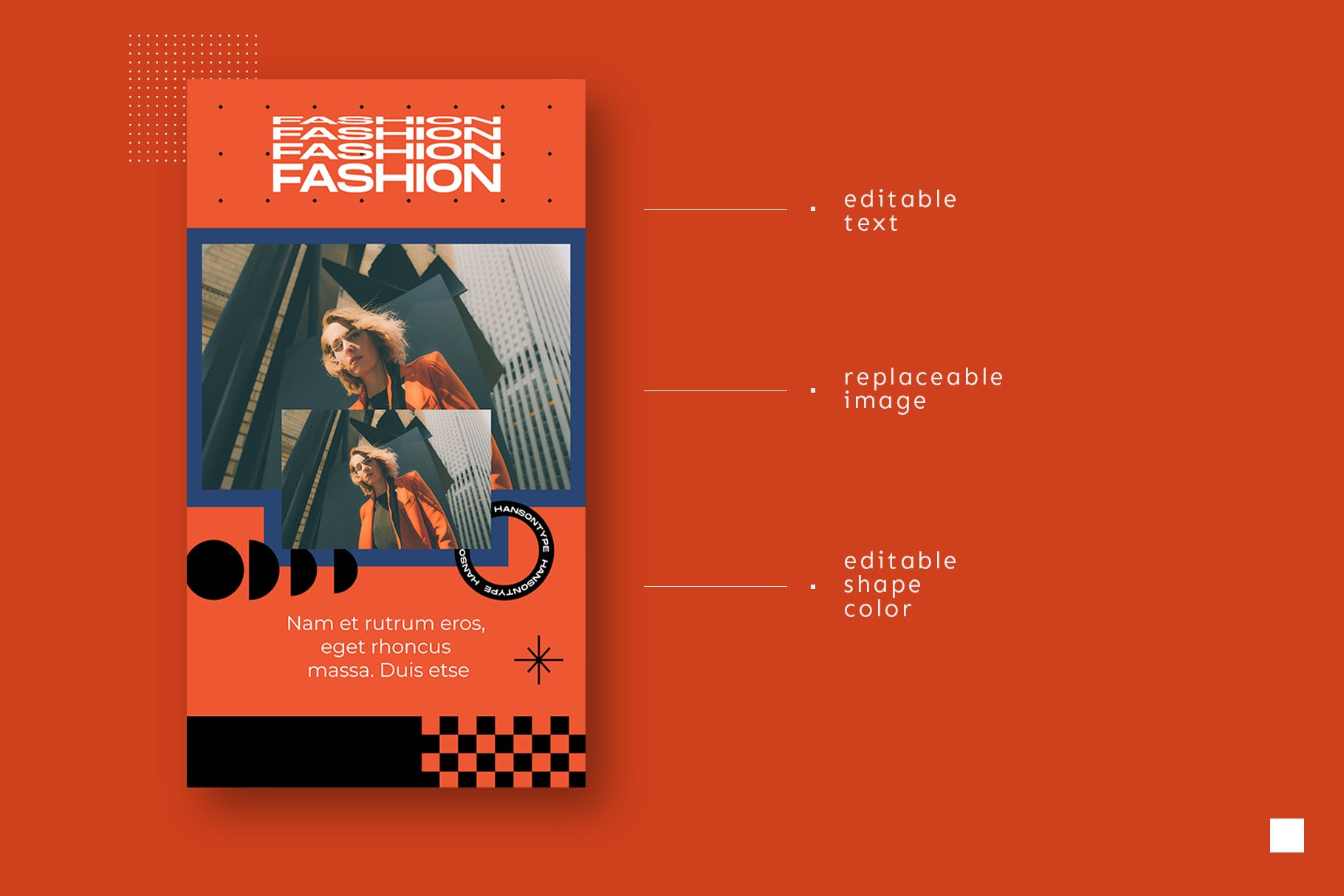 女装时尚服装Instagram社交品牌故事推广设计素材 Instagram Story Template插图(4)