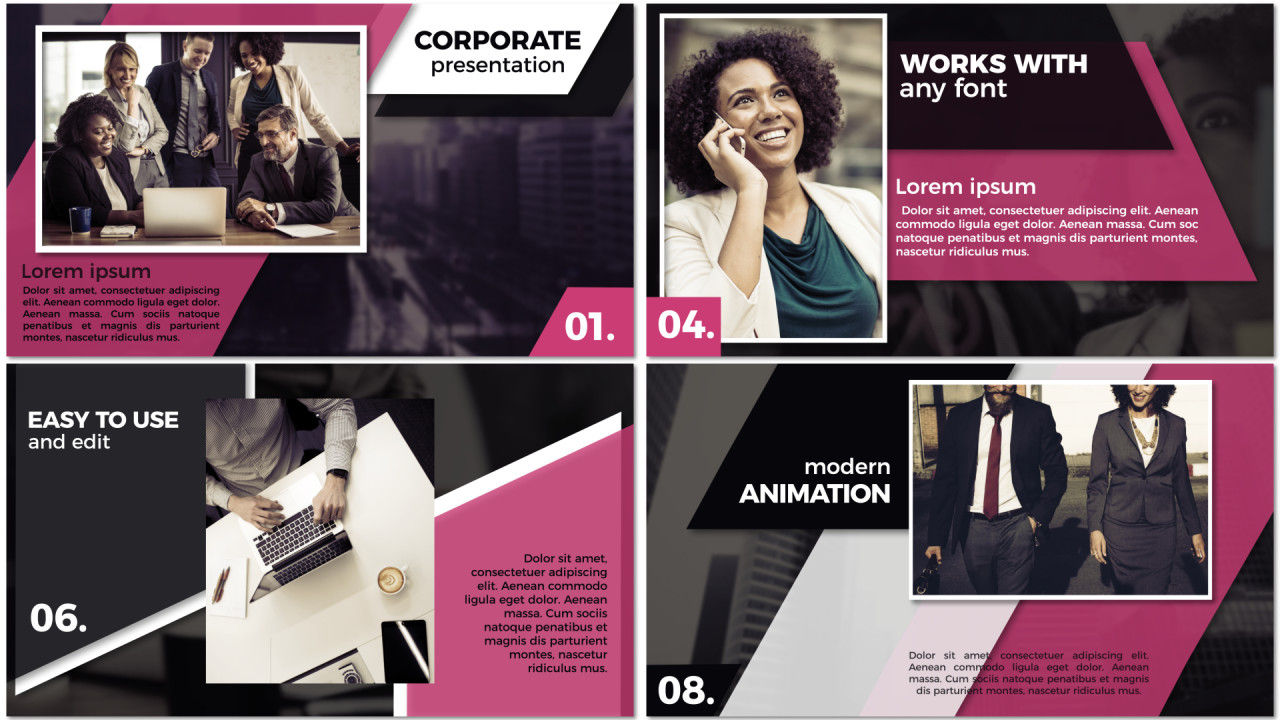 富有创意的企业演示幻灯片素材库精选pr模板