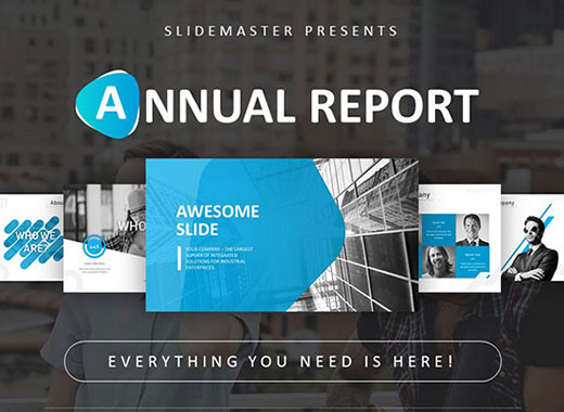 22个不同主题的年度总结报告PPT模板下载[ppt,pptx]