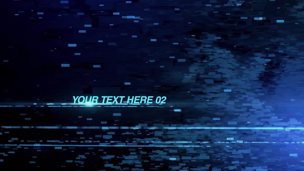 8个数据块形状的AE文本模板