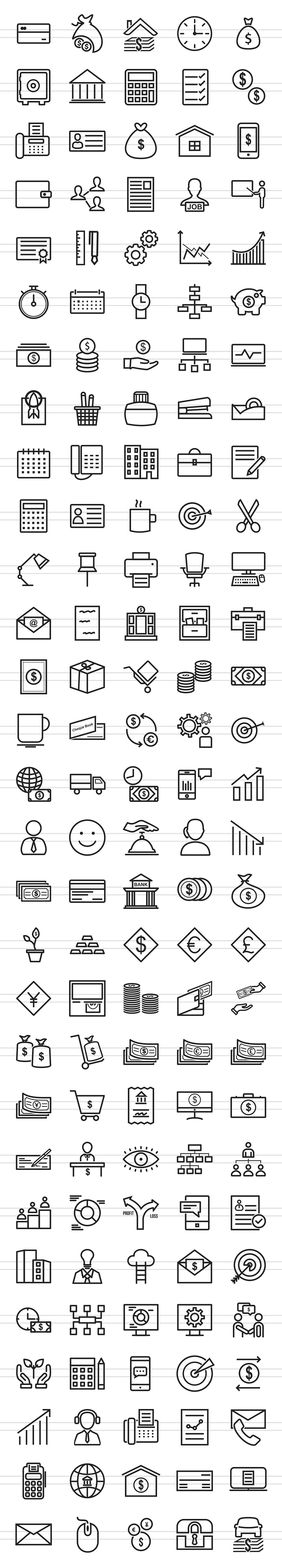 146+商业与金融线简约图标插图(1)