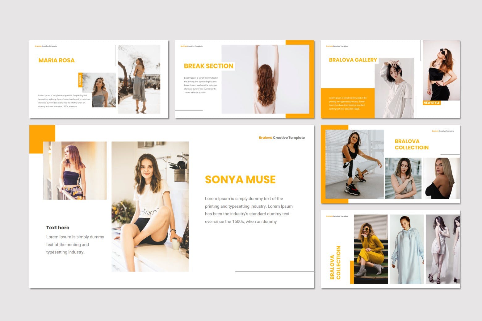 专业设计师定制设计简约风素材库精选PPT模板 Bralova – Powerpoint Template插图(3)