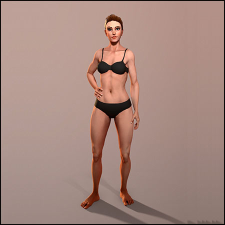 穿着内衣的女人女性人物素材之家精选3D模型