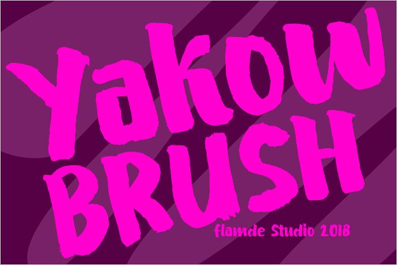 Yakow BRUSH Font素材之家精选英文字体