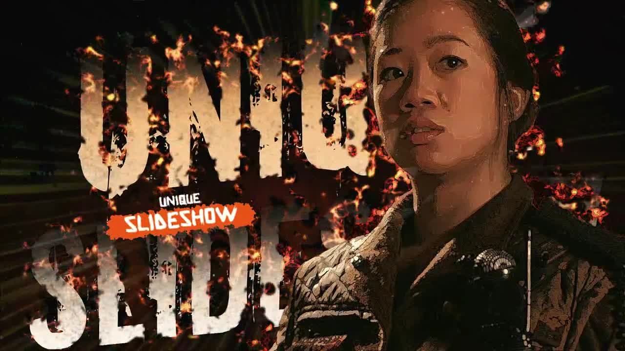 酷炫的冻结火焰效果时尚照片展示素材库精选AE模板