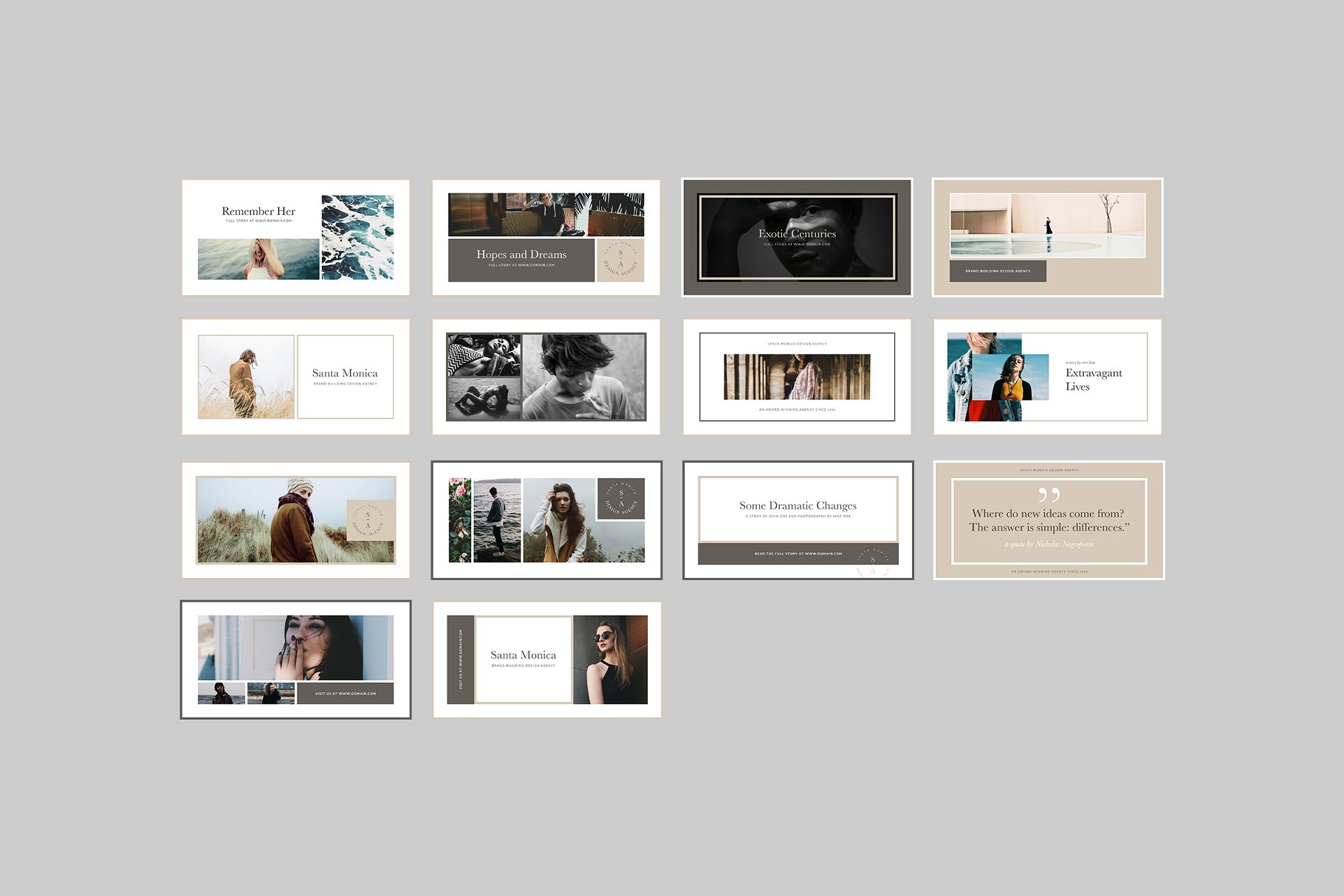 时尚主题社交媒体贴图模板素材库精选 Santa Monica Social Media Templates插图(8)
