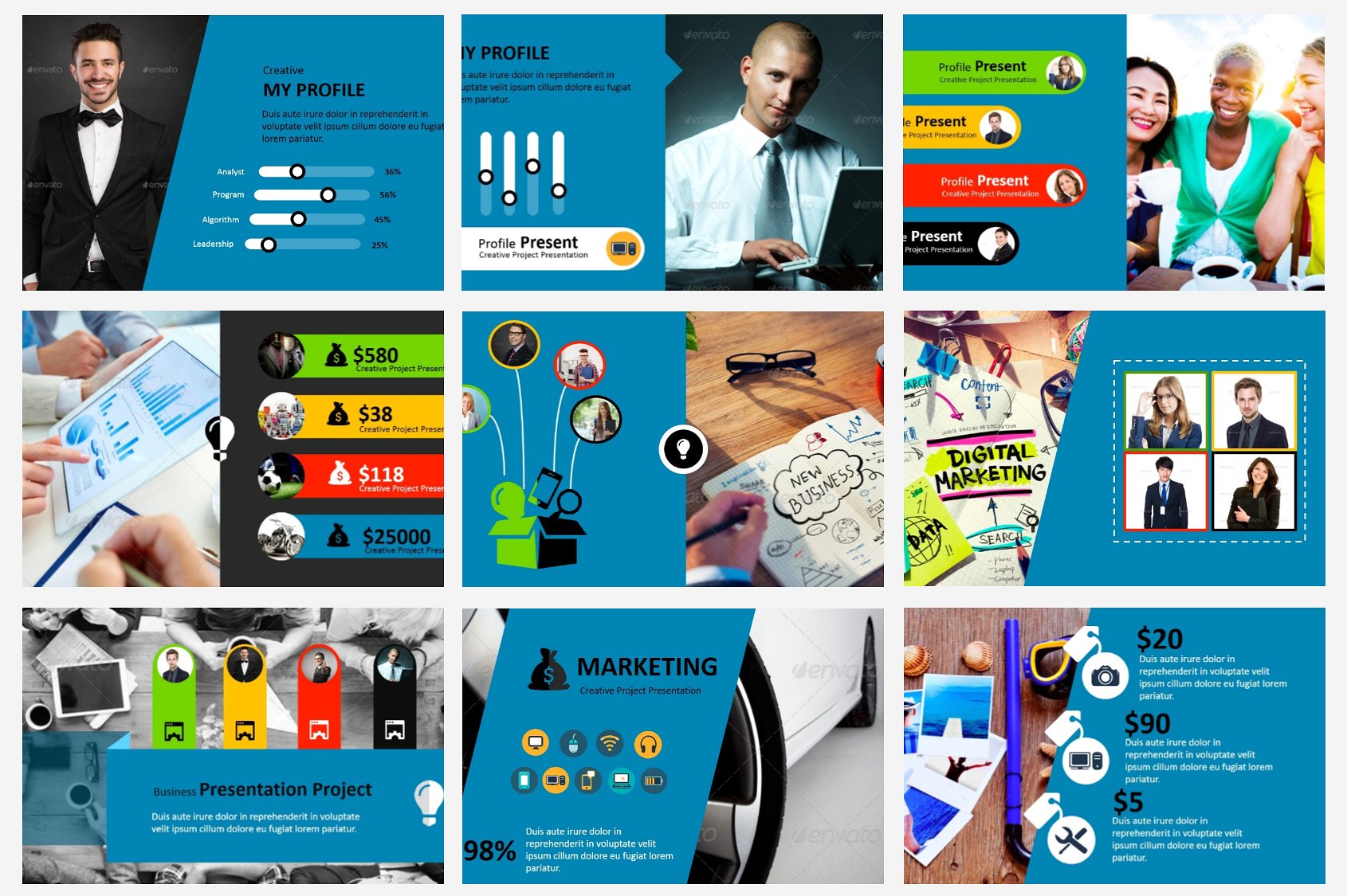 简约、时尚的MOZA – Powerpoint模板插图(3)