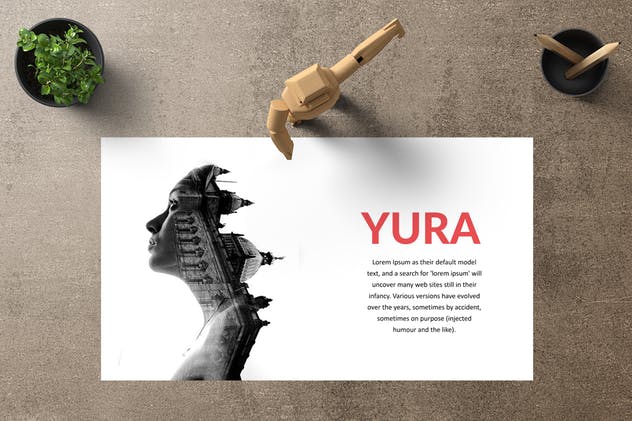 现代简约创意PPT幻灯片模板素材 YURA Powerpoint Template插图(1)