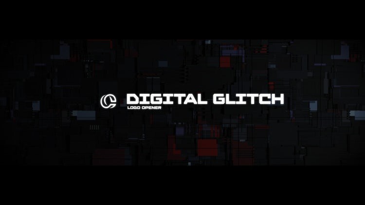 活力时尚的数字技术徽标开场白素材库精选AE模板