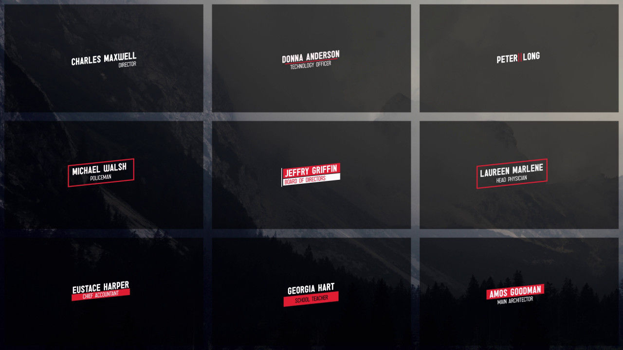 40低三分之二全屏标题素材库精选AE模板