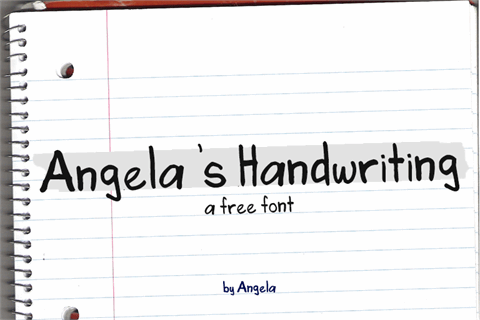 Angela's Handwriting font素材之家精选英文字体