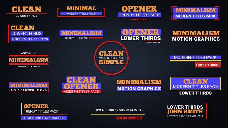 简单社交标题动态动画ae模板