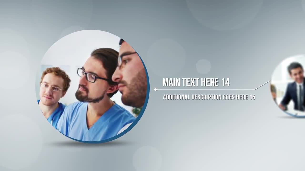 美丽的圆形公司幻灯片素材库精选AE模板