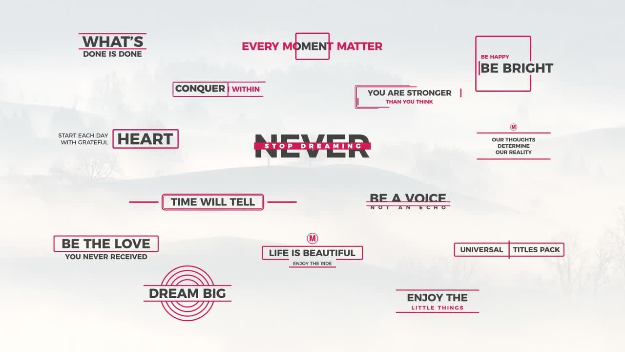 30个原创下三分之一纪录片全屏标题素材库精选AE模板