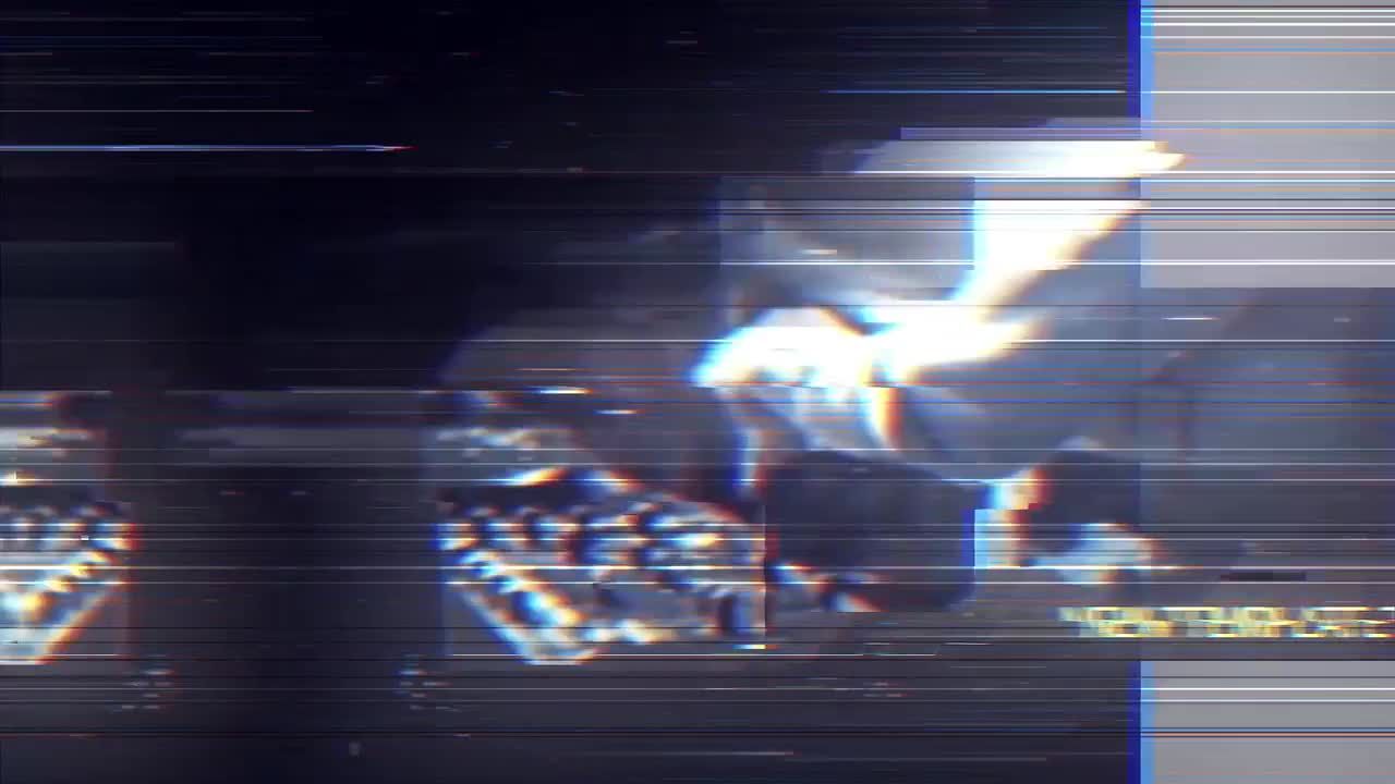 动态毛刺酷炫扭曲故障开场白素材库精选AE模板