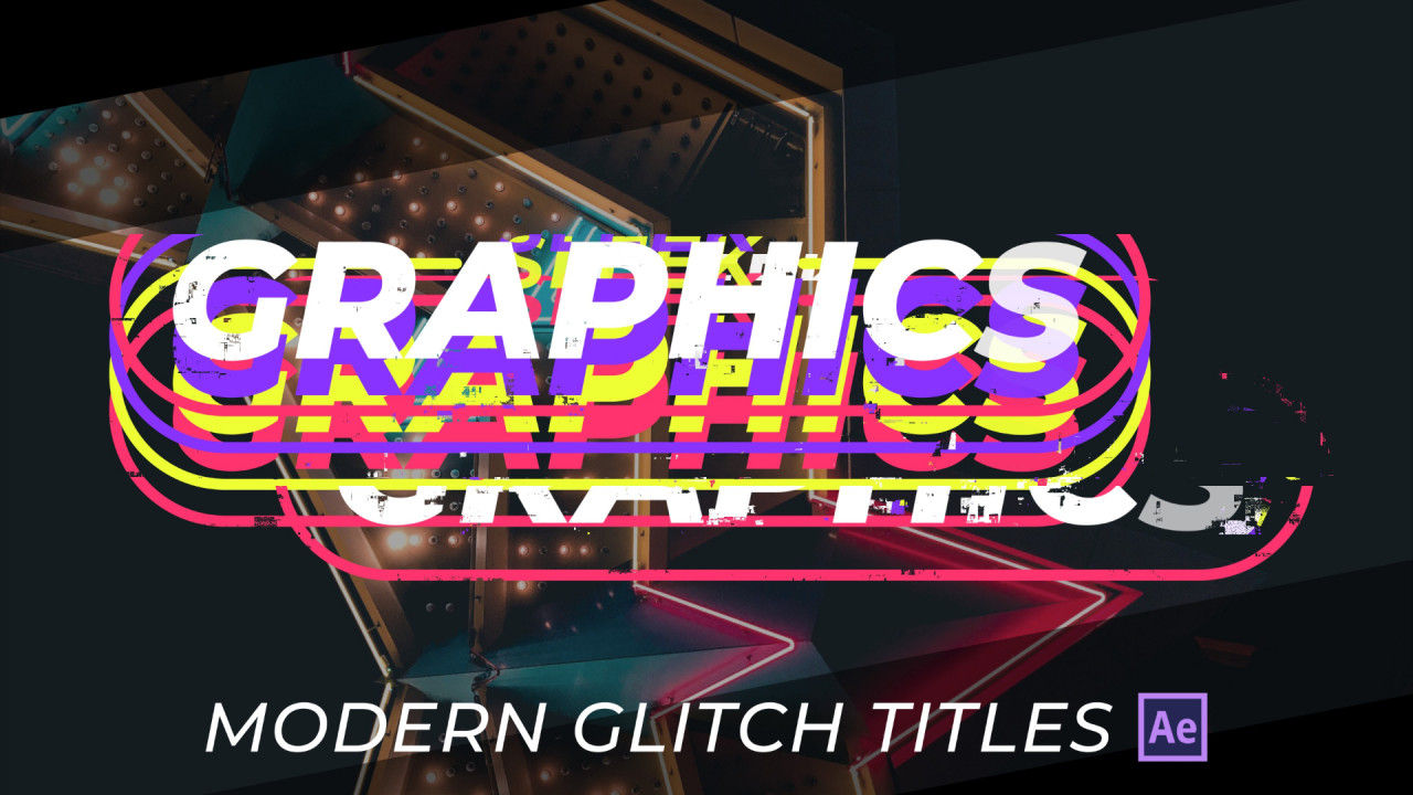 20个现代故障标题动画素材库精选AE模板