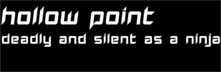 Hollow Point font插图1