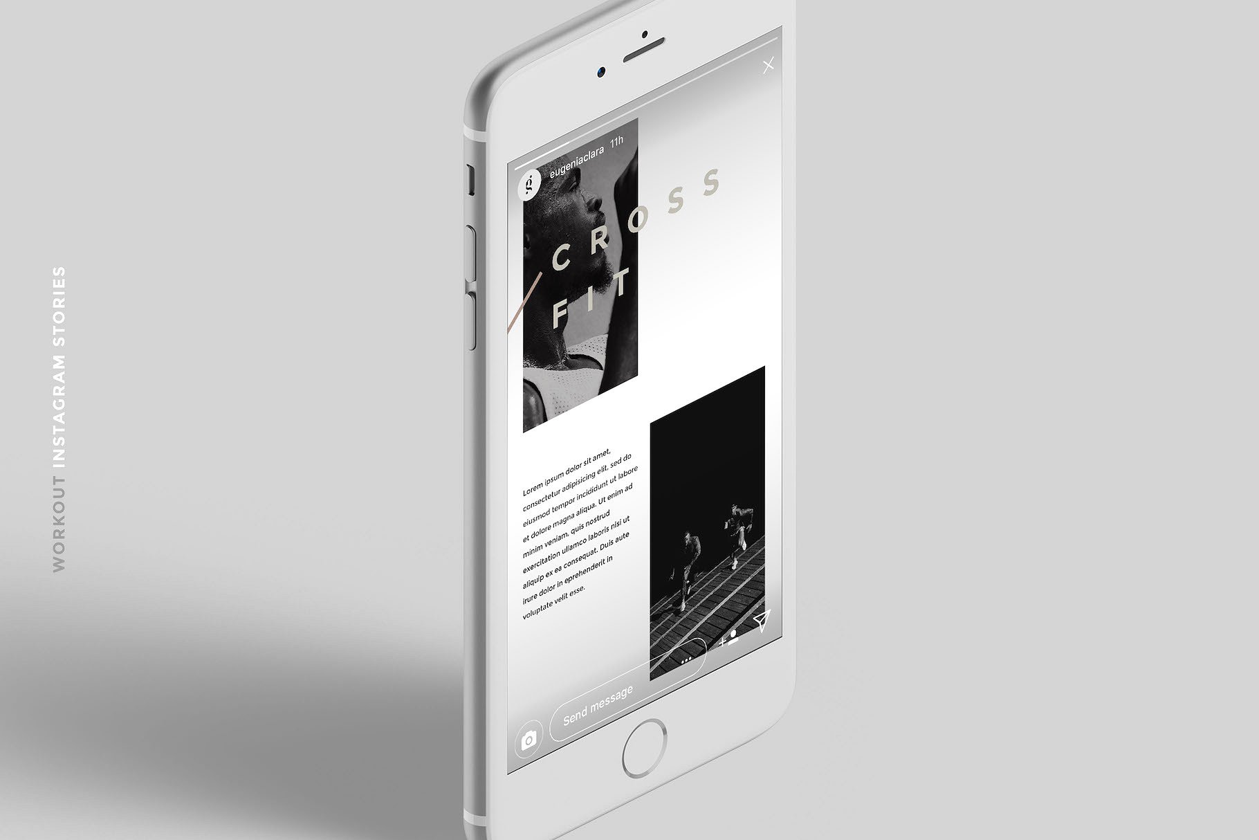 微信公众号文章编辑贴图模板素材库精选素材 WORKOUT PSD Instagram Stories插图(10)