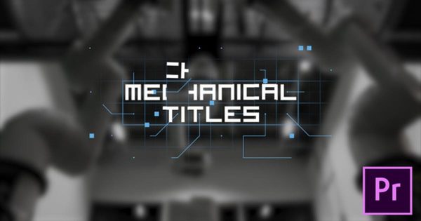 充满机械自动化字幕标题特效素材库精选PR模板 Mechanical Titles