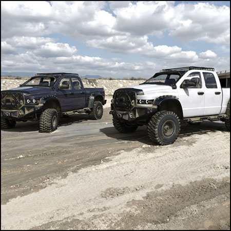 大角羊公羊皮卡越野车素材之家精选3D模型