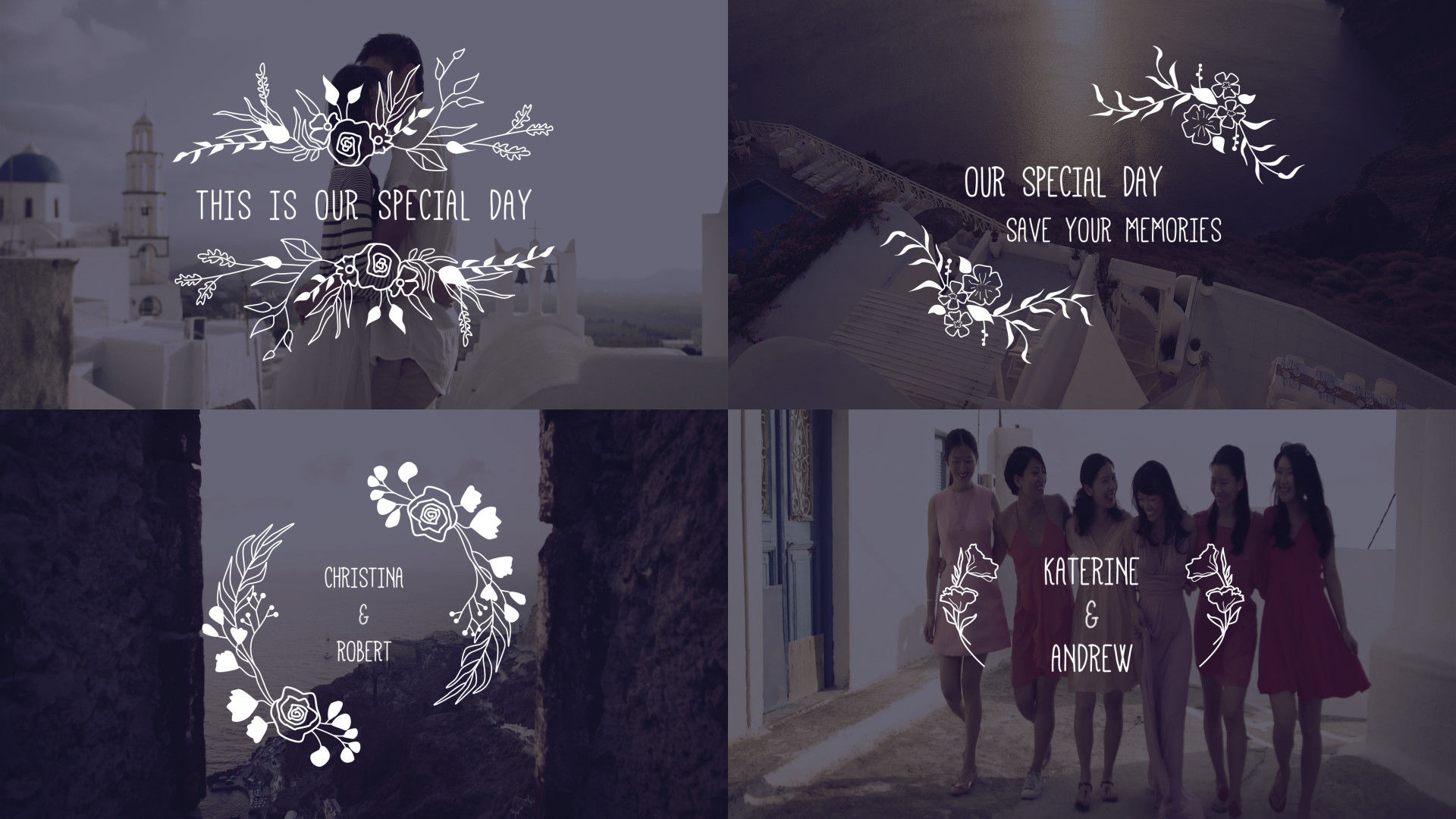 10个时尚简洁的婚礼全屏标题动画素材库推荐PR模板