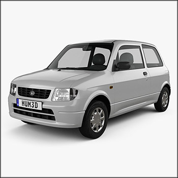 Daihatsu Mira 3-door 1998 汽车素材之家精选3D模型