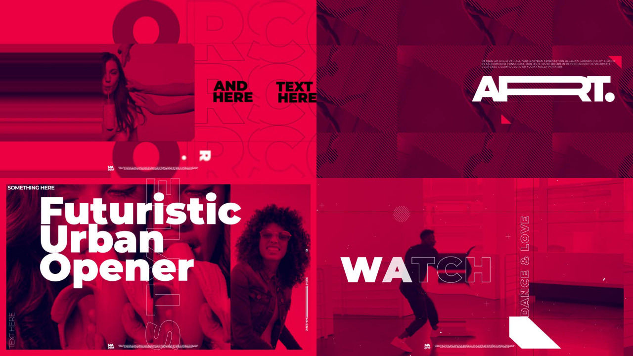 时尚过渡效果的未来城市开启者素材库精选AE模板