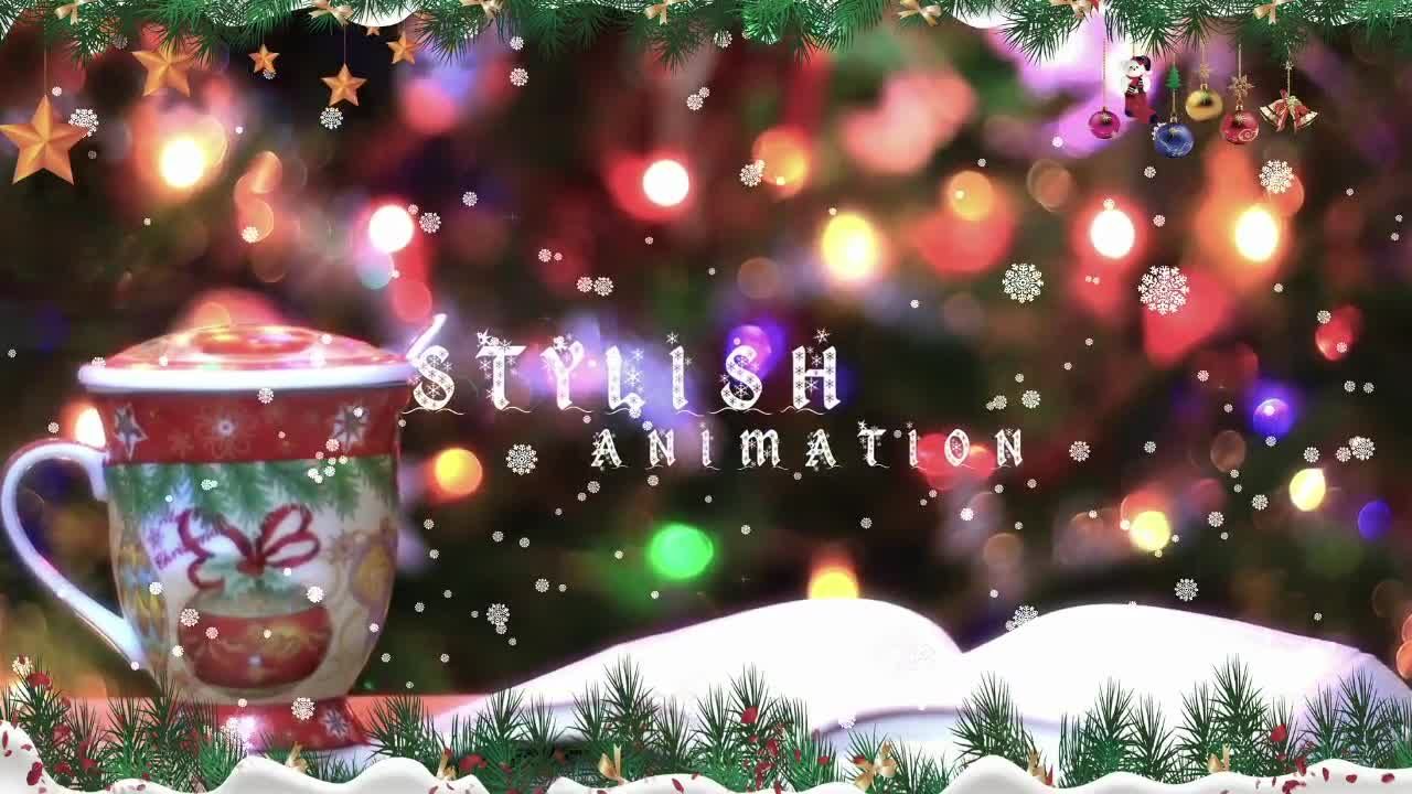 圣诞节幻灯片文本动画素材库精选AE模板