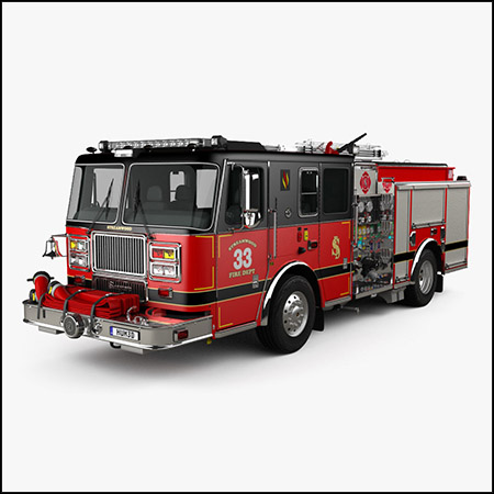 Seagrave Marauder II 美国消防车 2014 3D 模型