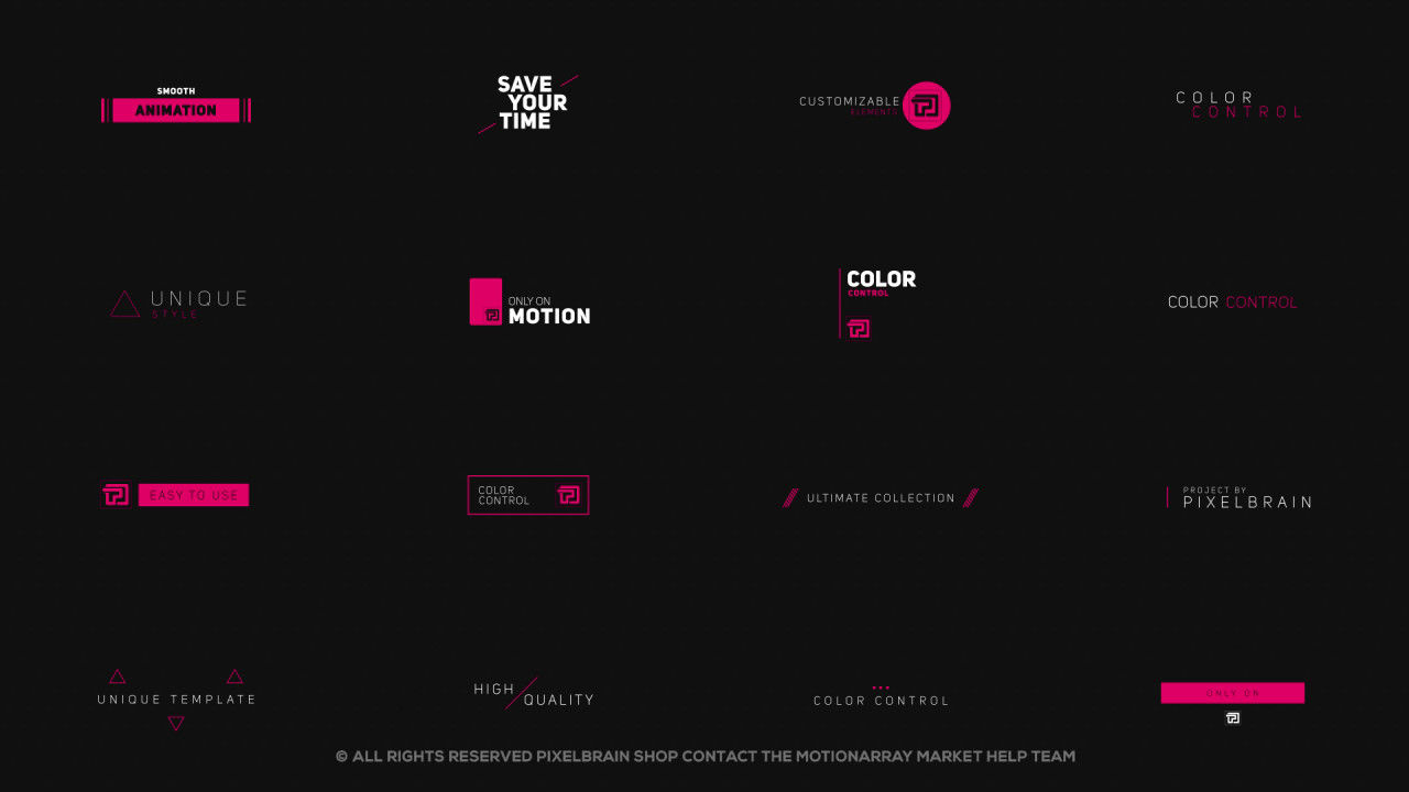 16个富有创意的全屏标题动画素材库精选AE模板