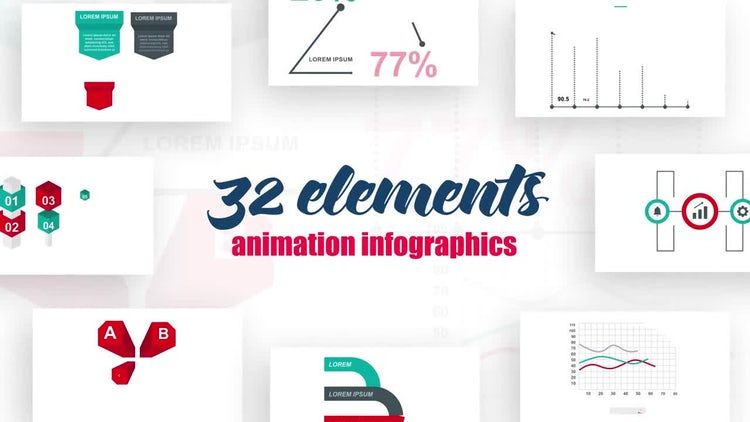 多彩且富有创意的信息图表ae模板
