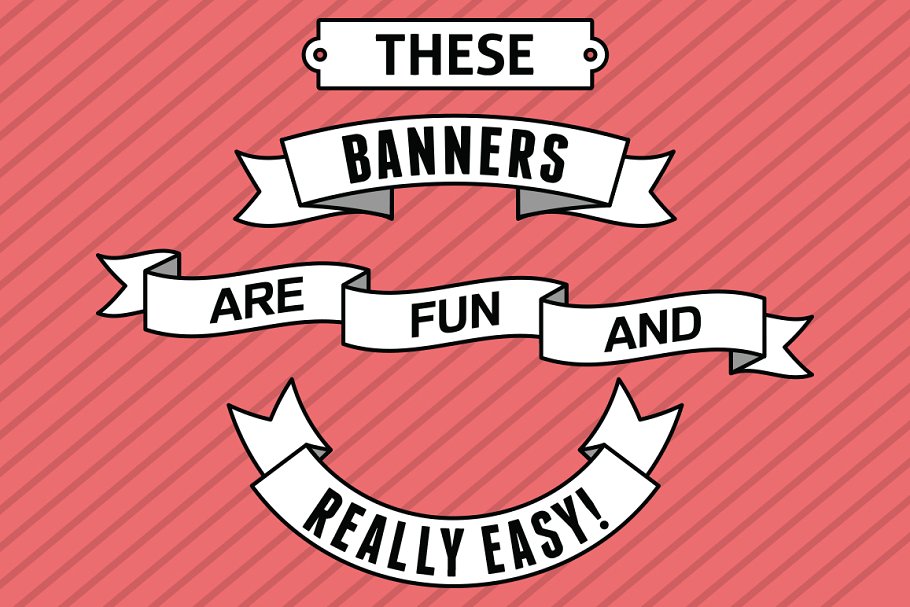 终极Banner丝带图形集 Ultra Banner Pack插图(4)