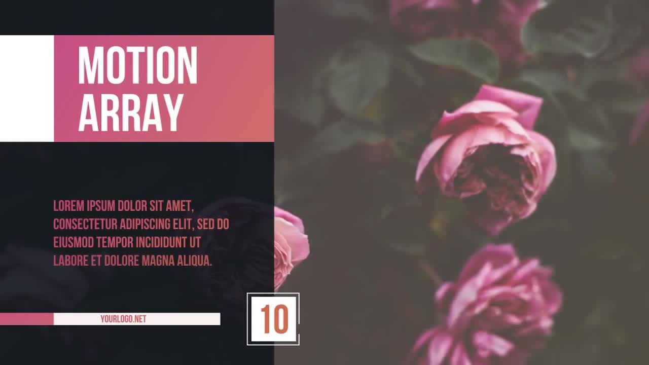 最小幻灯片平滑过渡素材库精选AE模板