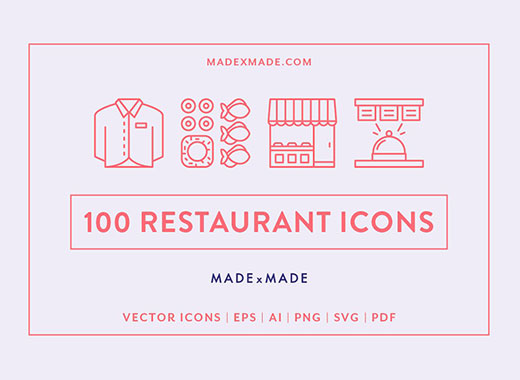 秀色可餐的餐饮类线形矢量图标下载[ai,eps,png,svg,pdf]