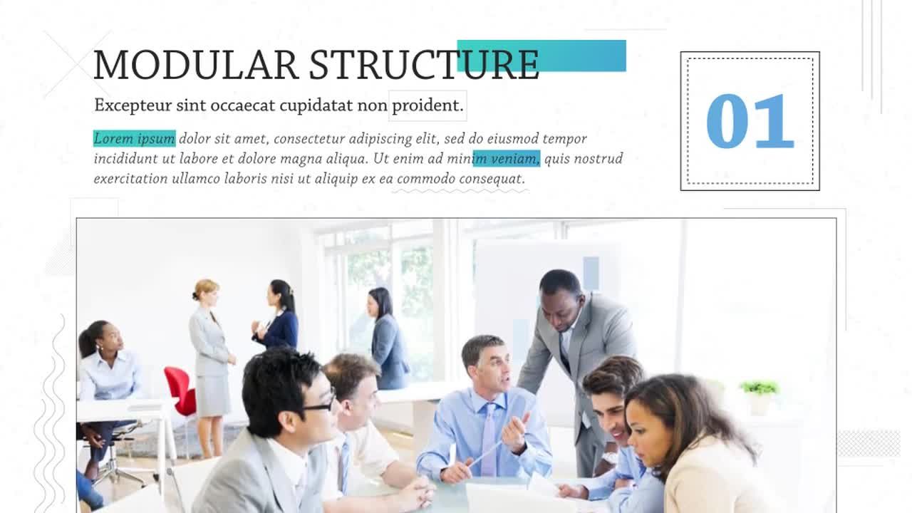 简洁动态动画的企业幻灯片素材库精选AE模板