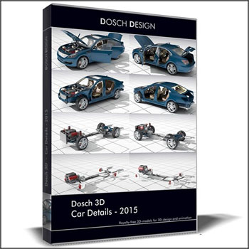 非品牌轿车中所有关键零件和系统的详细素材之家精选3D模型