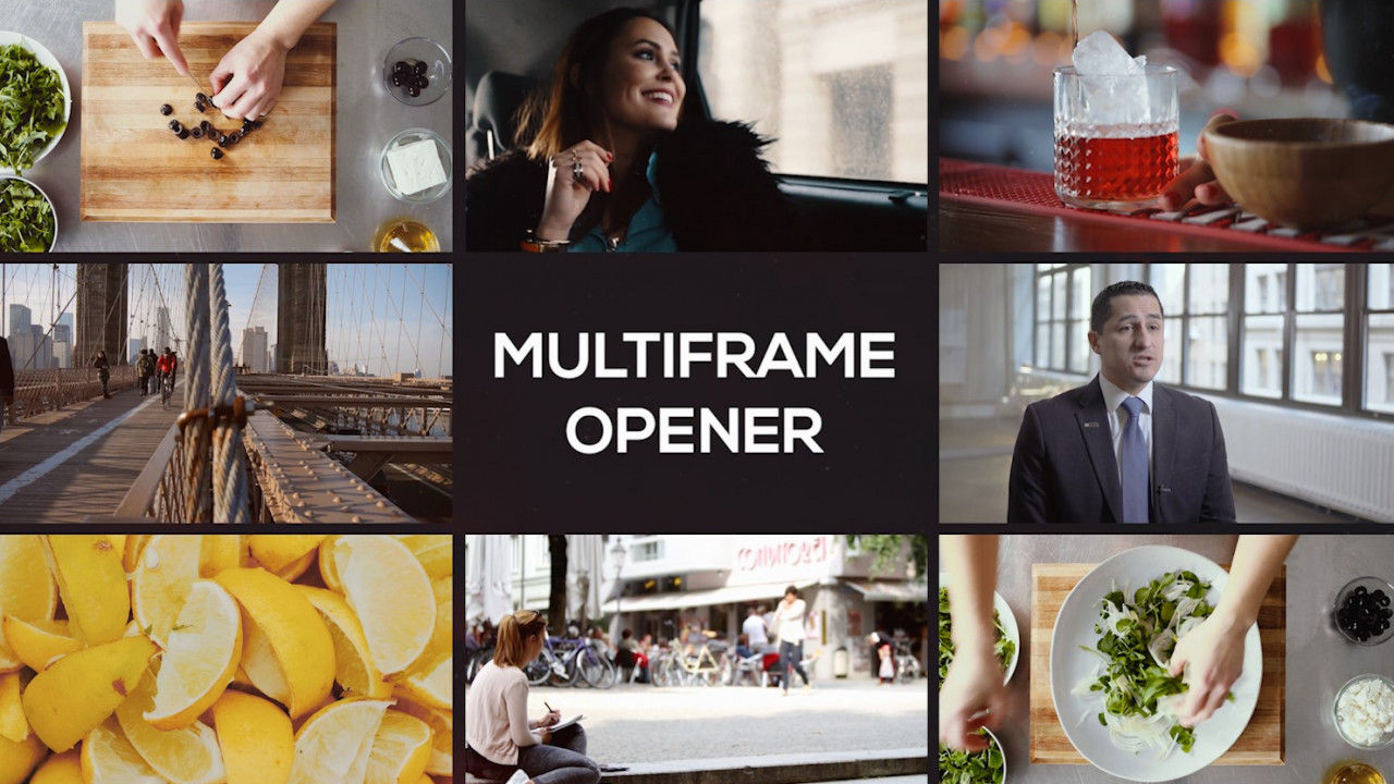 现代多幅转场后效应素材库精选AE模板