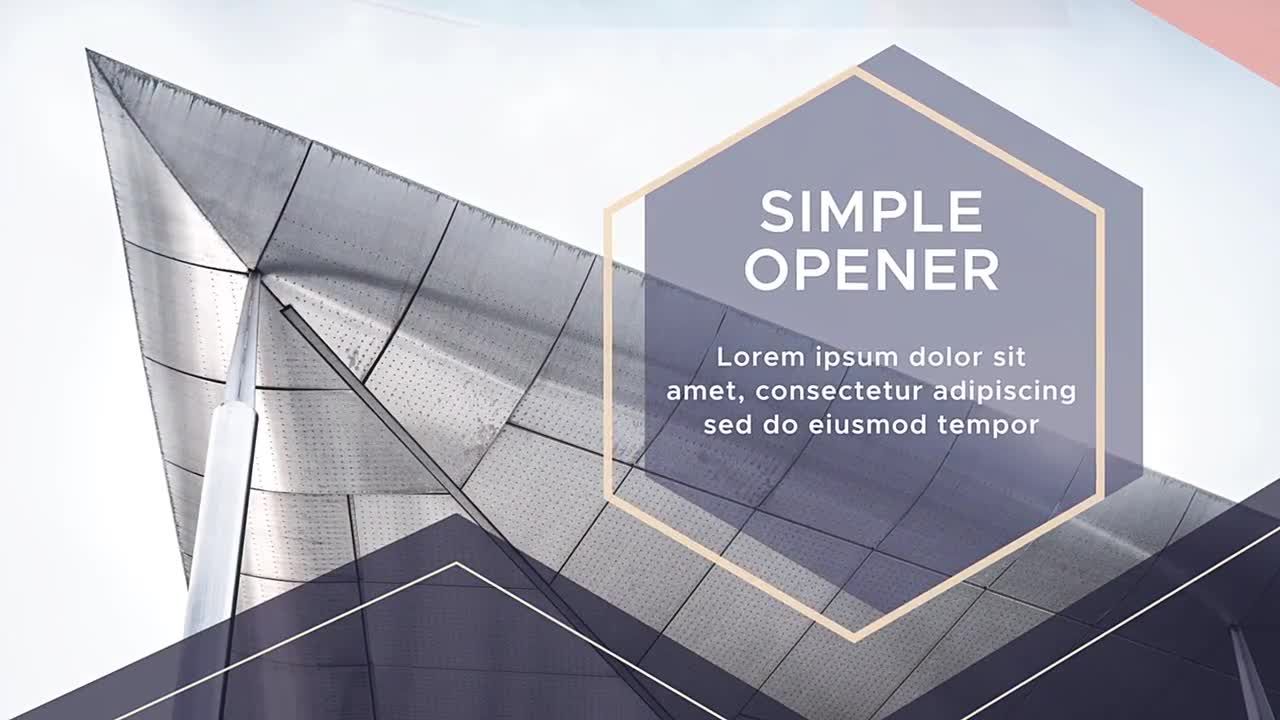 简单创意优雅的宣传介绍素材库精选AE模板