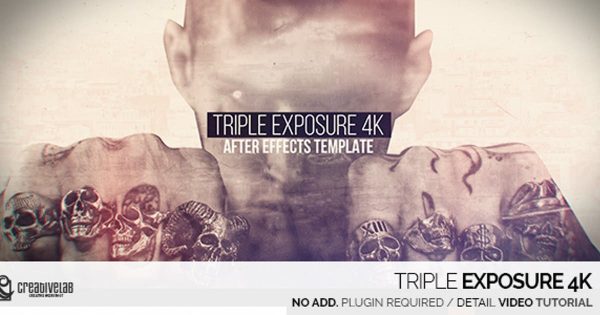 三倍曝光电影预告片素材库精选AE模板 Triple Exposure 4K