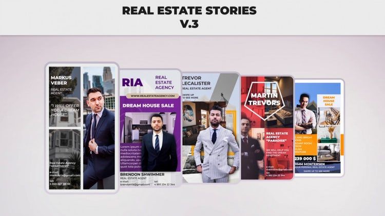 5种酷炫的设计房地产宣传ae模板