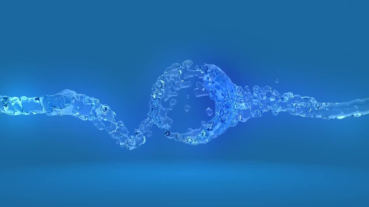 漂亮的动态动画水徽标素材库精选AE模板