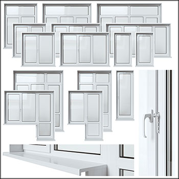 塑料窗户和阳台门素材之家精选3D模型