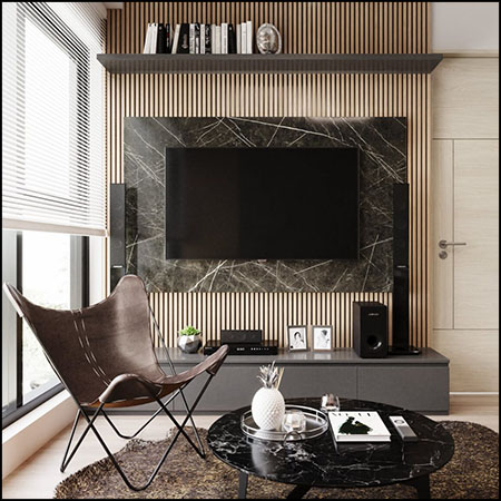 现代客厅场景室内场景素材之家精选3D模型By Huong Nguyen