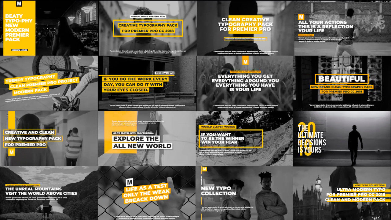 pr简约创意标题模板